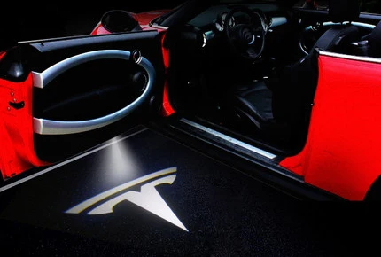 For Tesla 1 Для Tesla Logo светильник Tesla модель S модель X модель 3 модель Y автомобильный Стайлинг Tesla эмблема Автомобильный Дверной светильник приветственный светильник декоративная лампа - Испускаемый цвет: For Tesla 1