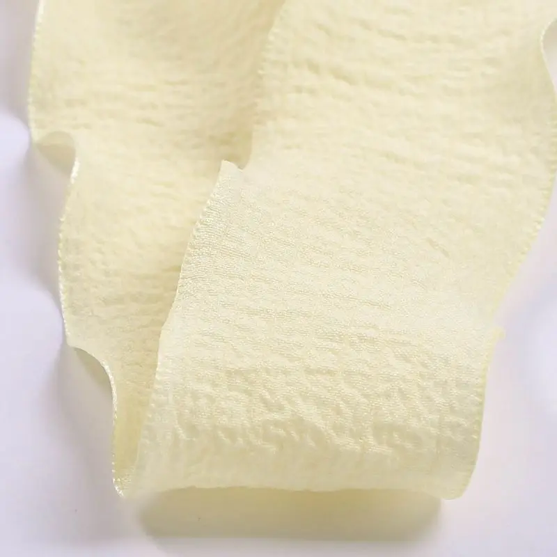 

Wrinkled Cotton Ribbon For Decoration Colorful Gift Packing Tape DIY Make Hair BowKnot 40mm Bias Sewing Craft Supplies10Yards