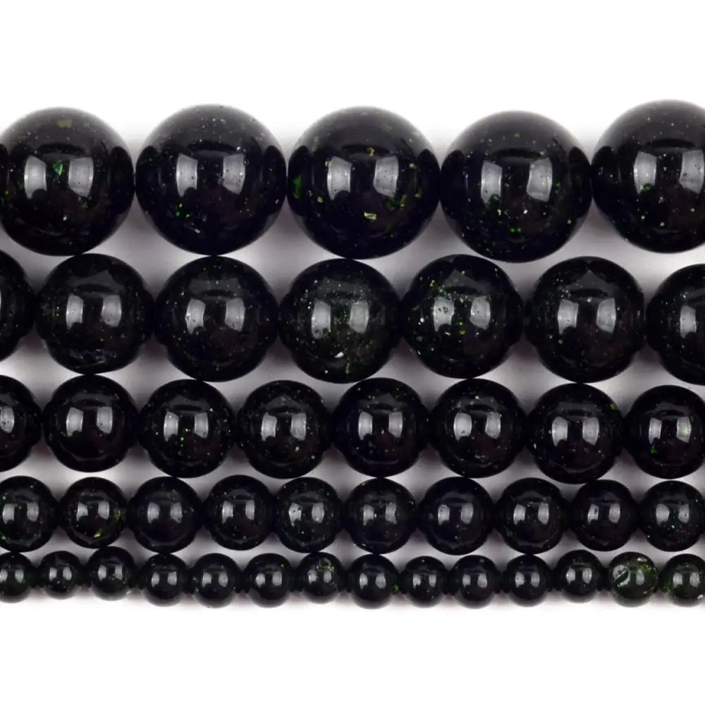 Оптовая продажа бусины из натурального зеленого песка круглые разделители