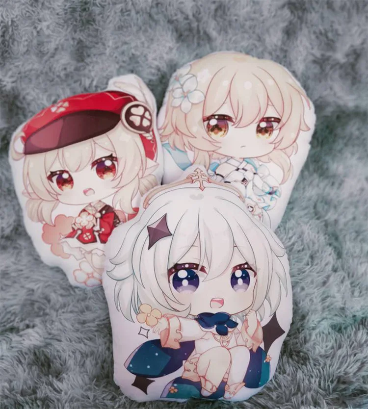 

Game Genshin Impact Paimon Cosplay Plush Doll Pillow Stuffed Bed Cushion Cosplay Dolls12cm key chain Girl friend gift Key ring