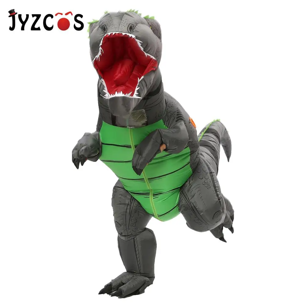JYZCOS динозавр T REX надувной костюм для женщин и мужчин Детский карнавальный костюм для Хэллоуина карнавальный костюм талисман вечерние Purim костюм