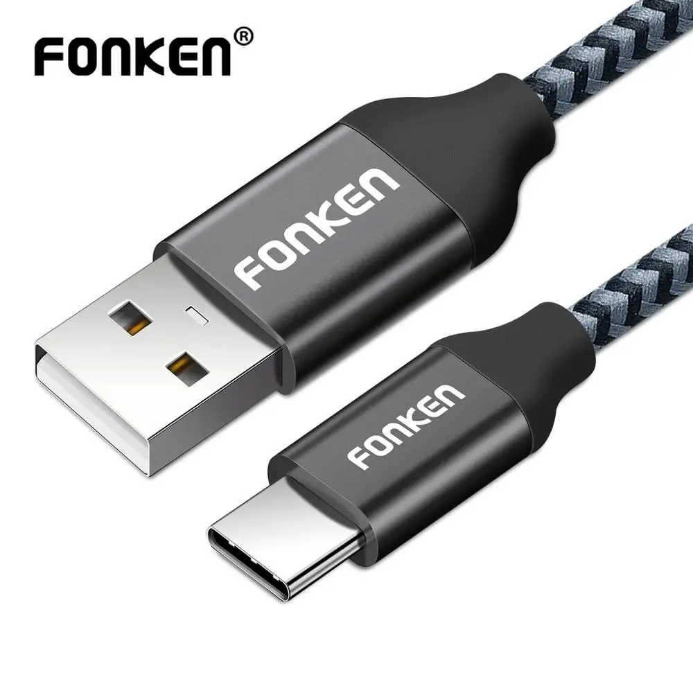FONKEN-Cable USB Tipo C de carga rápida, Cable de datos para teléfono...