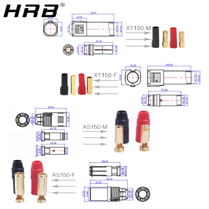 штепсельная вилка amass as150 7 мм xt150 6 мм