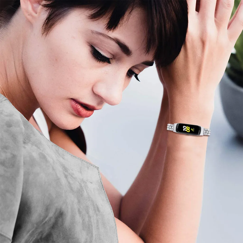 GEMIXI сменный Браслет со стразами для samsung Galaxy Fit sm-R370 ремешок для часов браслет часы группа 19Sep04