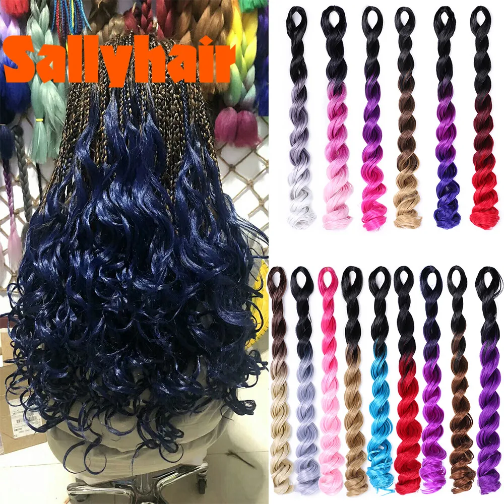 Sallyhair синтетические глубокие волнистые вязаные косички для наращивания волос