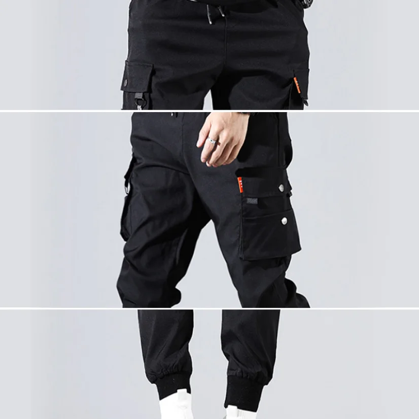 

2021-spring summer male cargo pants joggers harajuku running pants thin tactical overalls men's overalls