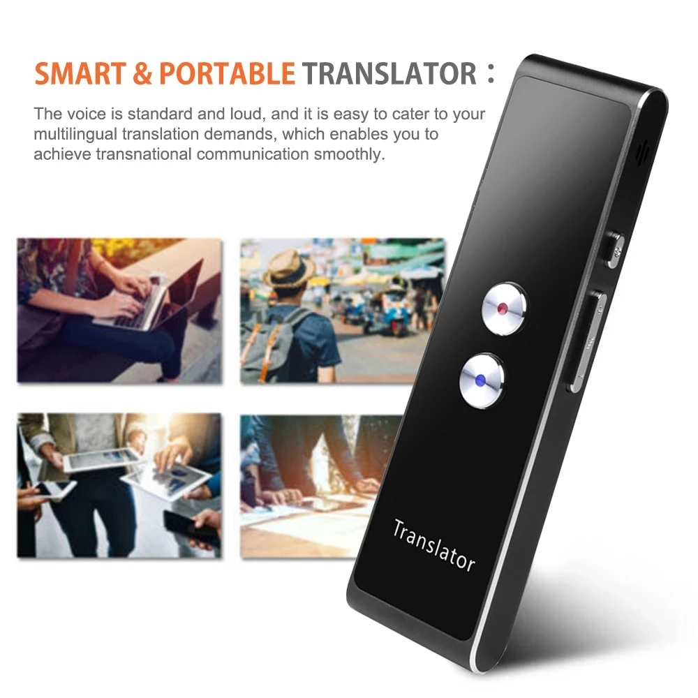 

Anjielosmart Portable T8 Smart Voice Speech Translator Two-Way Real Time 30 Multi-Language Speech Translation