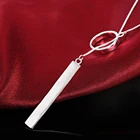 Женское простое ожерелье из серебра 925 пробы с кисточками