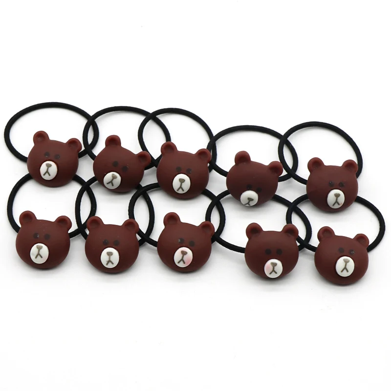 12pcs Bear Band 12 шт., hello kitty, эластичные резинки для волос, заколки для волос, для девочек, конский хвост, резинки, милые резинки для волос, резинки, резинки, аксессуары для волос - Цвет: 12pcs Bear Band