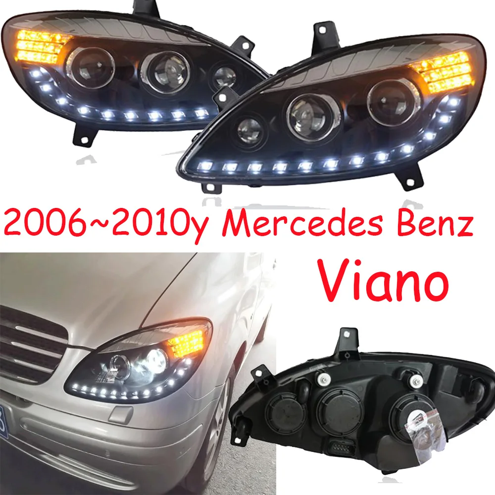 1 компл. 2006~ 2010y автомобильный bupmer Головной фонарь forMercedes-Benz Viano головной светильник автомобильные аксессуары светодиодный DRL HID ксеноновый противотуманный передний светильник Viano