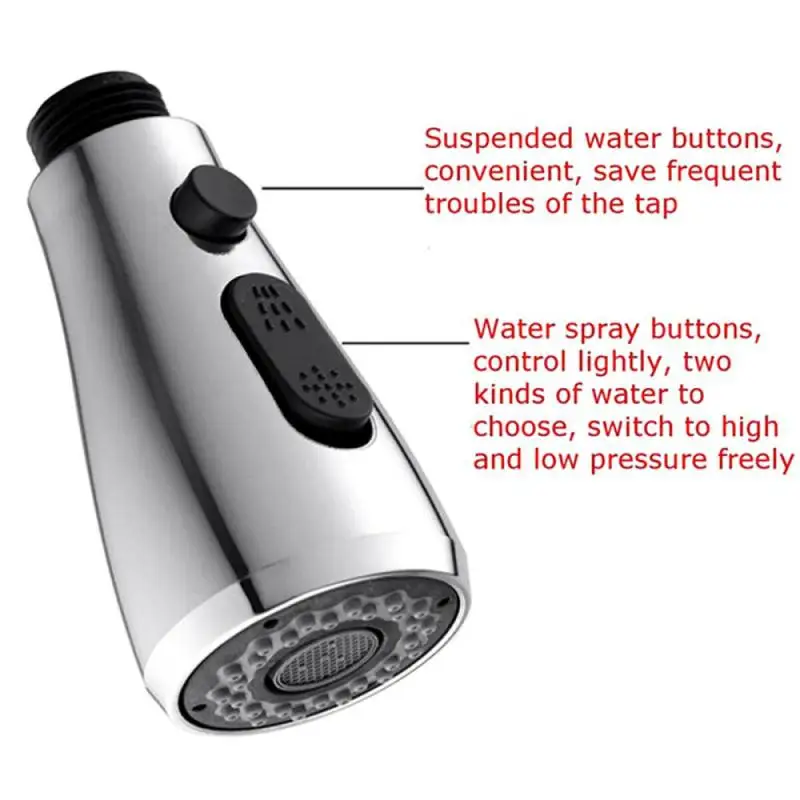 

Faucet Spray Filter Nozzle Water Silver Head Saving Shower Spray Water Faucet Bubbler Kitchen Sink Nozzle Water Sprayer