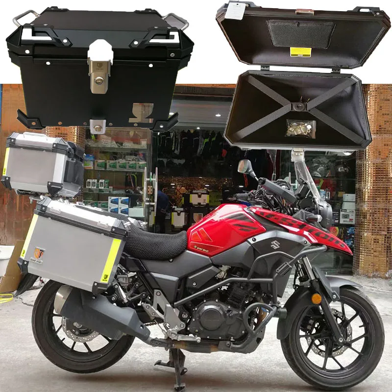 

Suitable for Suzuki/Honda/Kawasaki/Motorcycle Universal Aluminum Tailgate/35L-45L Trunk/Storage Box/Storage Box/Travel Case