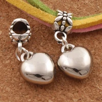 100pcs ccb smooth heart big hole beads 9 7x22 9mm fit european charm bracelets jewelry diy b957