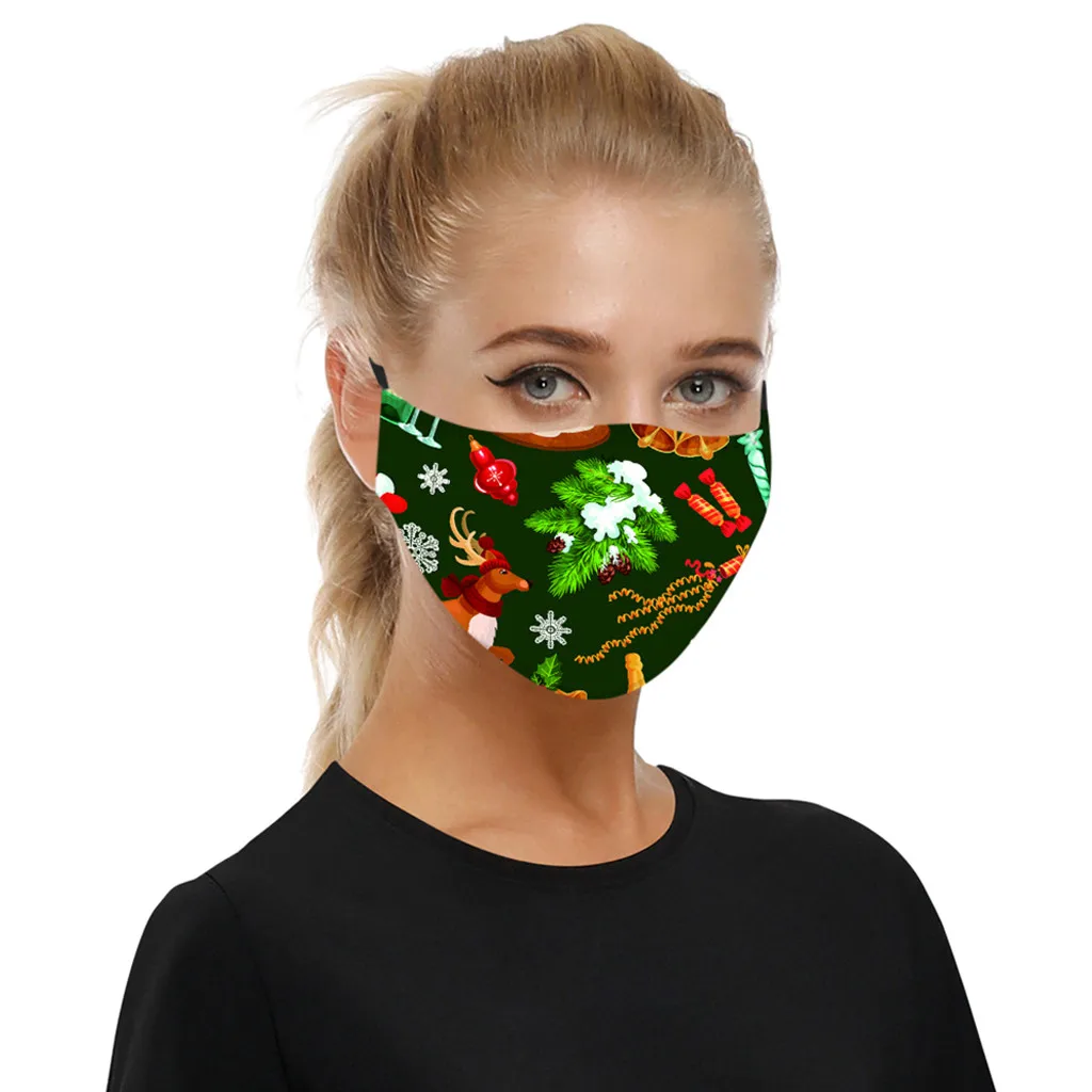 

Christmas Adult Face Mask Masks Breathable Cotton Mouth Cover Mask Washable Masks Mascarillas Mondkapje M
