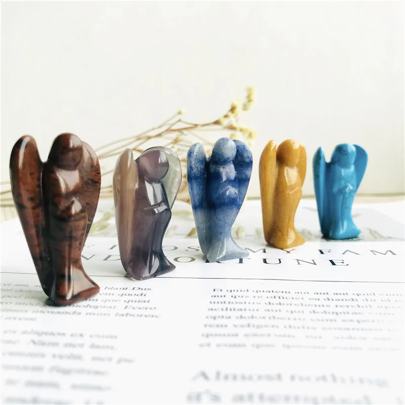 

Natural crystal stone jewelry decoration guardian angel healing gem home decoration gifts