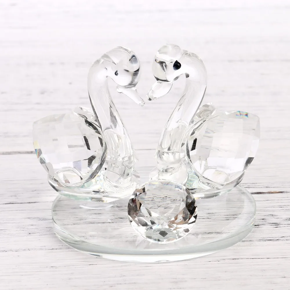 Творческий Лебедь кристалл стеклянные фигурки подарок Художественный орнамент