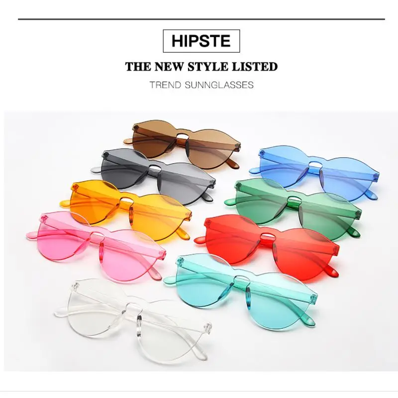 Очки солнцезащитные женские круглые модные зеркальные солнечные очки без оправы