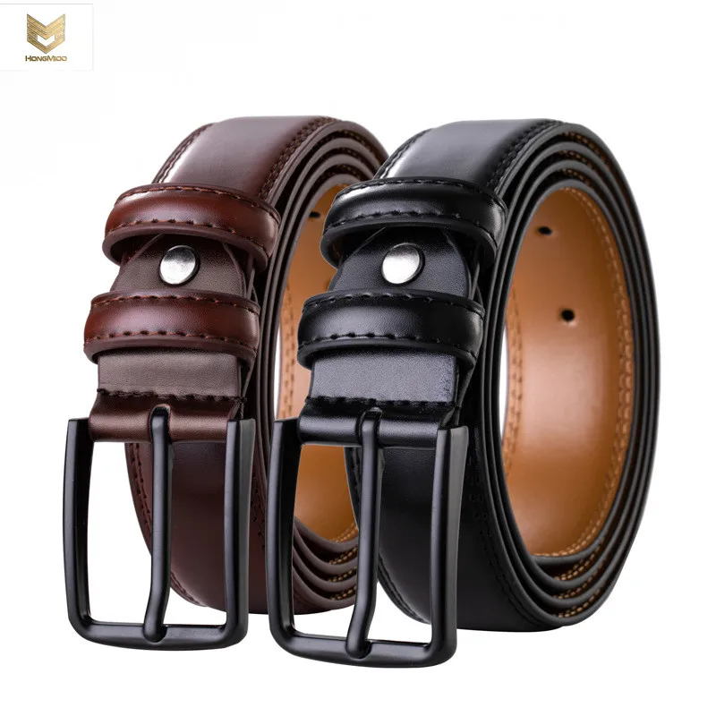 

Hongmioo Cow Leather Belts Gift For Man Classic Luxury Business Design Automatic Alloy Buckle Ceinture