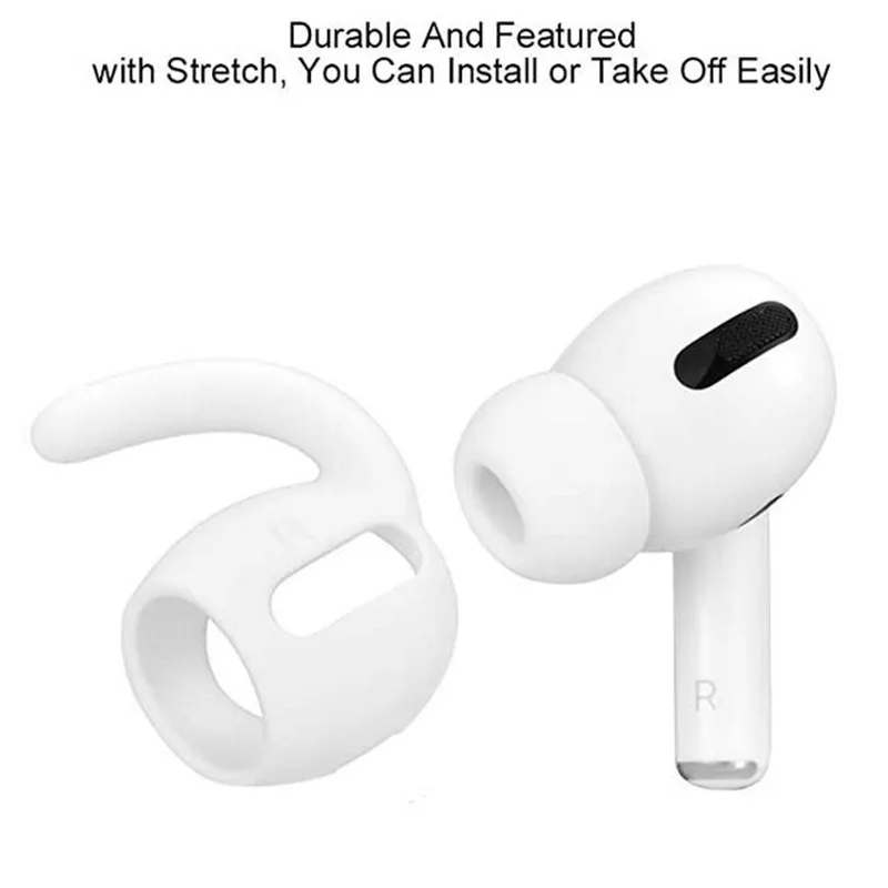 3 Pairs Silicone Ear Hooks for AirPods Pro,Earbuds Earpods Anti-Lost Ear Tips Ear Pads Cover for Apple AirPods Pro AirPods 3 images - 6