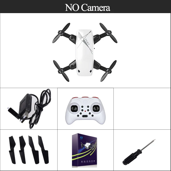 white no camera box S9 S9HW мини селфи Карманный Дрон Квадрокоптер с HD камерой живое видео Безголовый режим с RC игрушки для детей в качестве рождественского подарка - Цвет: white no camera box