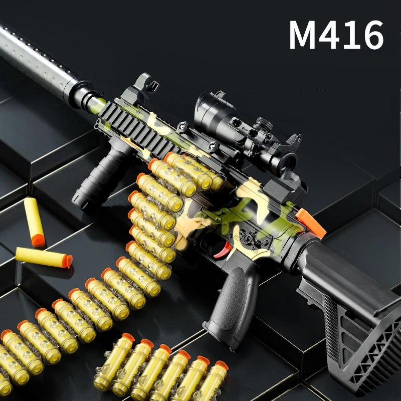 

New M416 M249 Soft Bullet Sniper Rifle Pneumatic Airsoft Manual Toy Gun Weapon Military Gun Toy For Boy Adults Outdoor Games