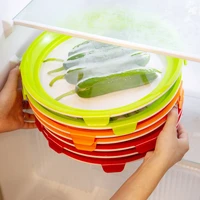 round food preservation tray with lid 27 5cm stackable sealed plate with buckle cover food storage accessory for kitchen ye hot