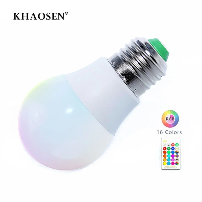 Светодиодная RGBW лампа светильник E27 B22 RGB светодиодный светильник 5W 10W 15W 85-265V 110V 220V+ ИК-пульт дистанционного управления Управление 16 Цвет изменить Рождество лампада