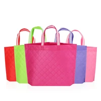 45pcs lot nonwoven storage bag handbag foldable shopping bags reusable grocery bag hand totes fashion shopping organizer