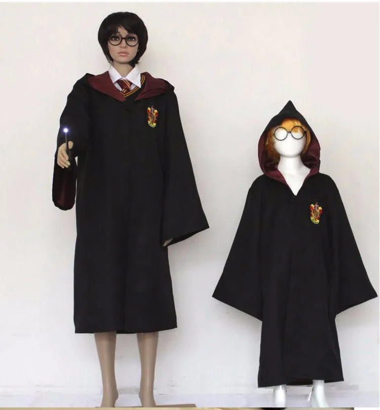 Карнавальный костюм Поттер халат плащ с галстуком шарф Ravenclaw Гриффиндор Hufflepuff Слизерин Поттер Костюм
