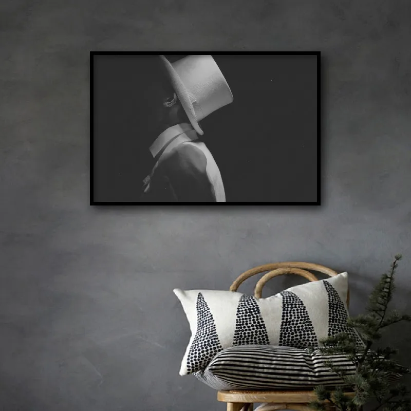 

Wall Art Portraits Individual Black and White Character Abstract Canvas Painting for Living Room Bedroom Corridor Decoration