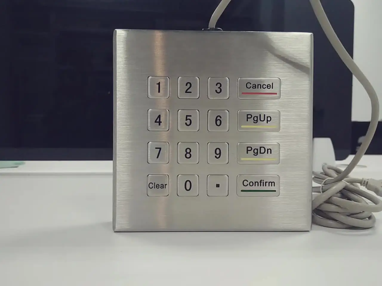 

Stainless steel IP65 Industrial usb interface metal keypad/keyboard metal trackball mouse