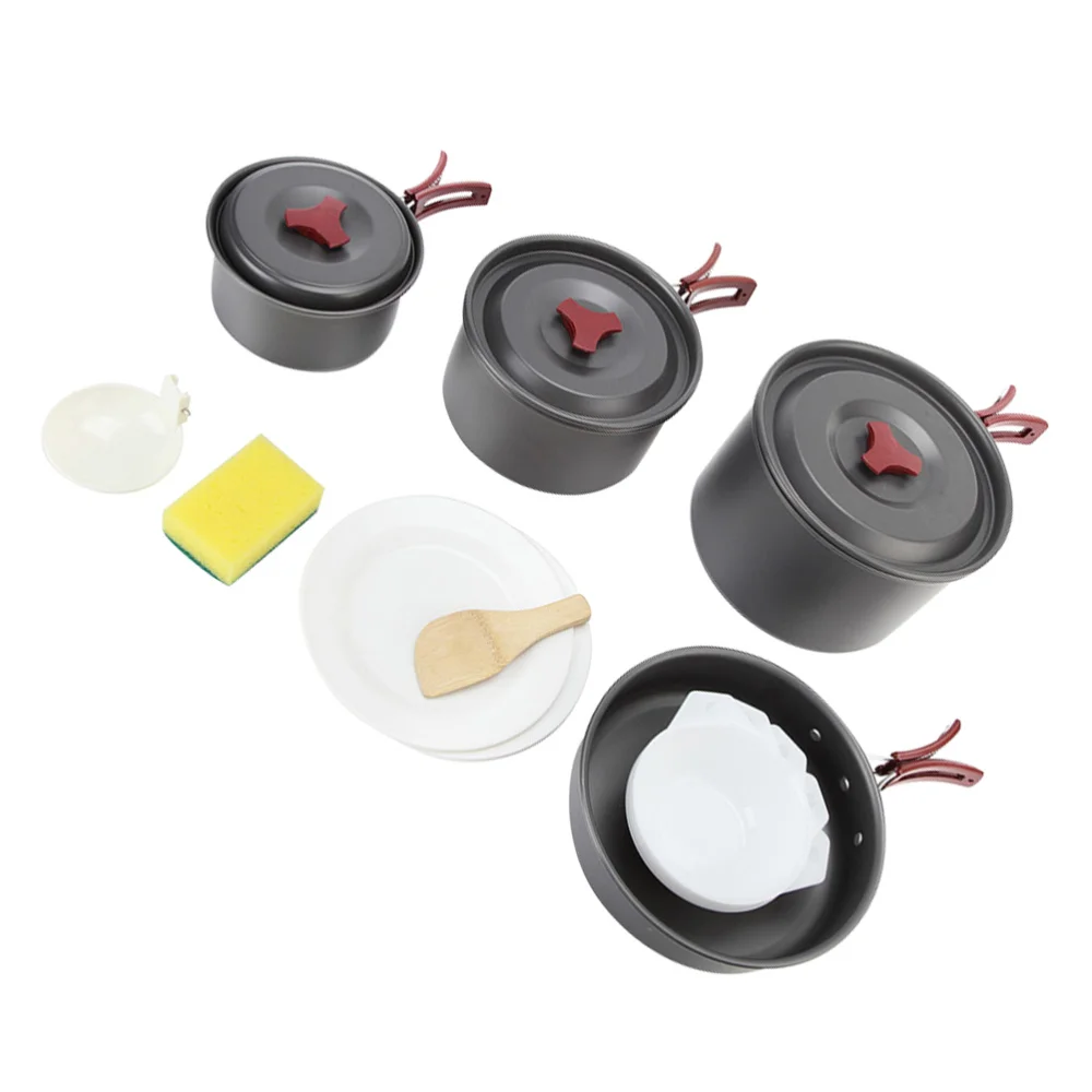 

1 Set Camping Cookware Folding Pot Outdoor Cooking Set Outdoor Kit