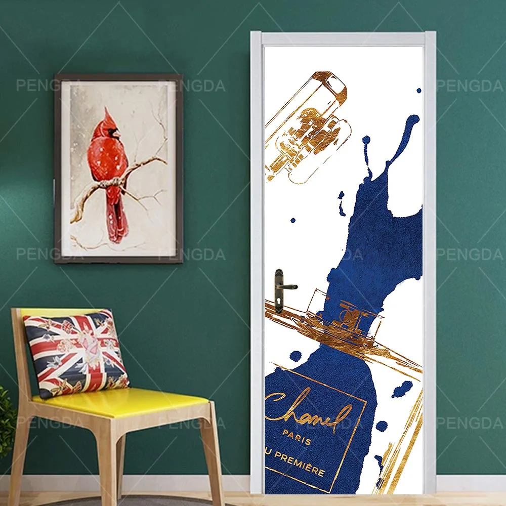 

Наклейка на дверь, ПВХ, абстрактная, самоклеящаяся