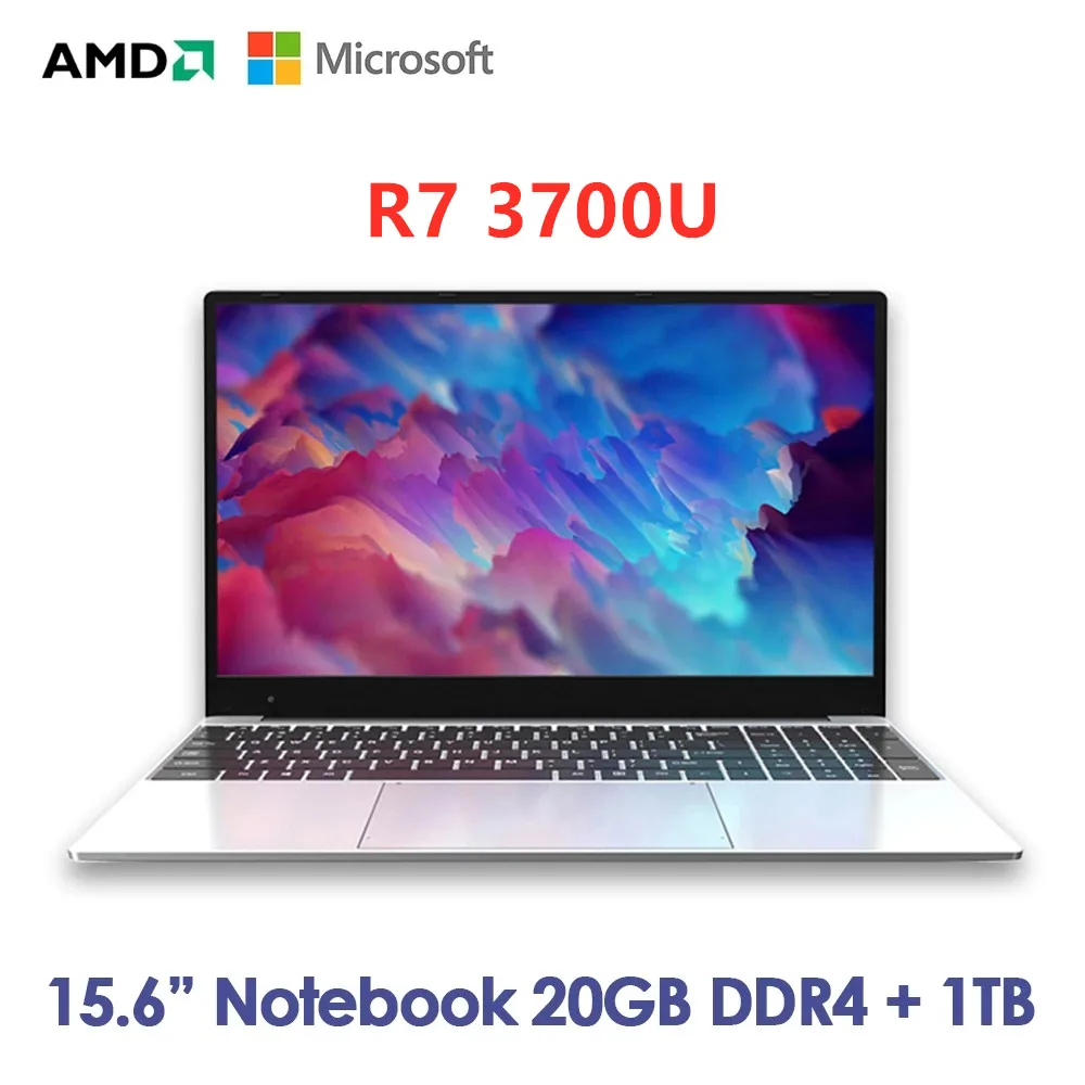 

AMD Ryzen 7 Pro 3700U Max RAM 36GB Rom 2TB SSD Ultrabook Metal Computer 2.4G/5.0G Bluetooth Win 10 Metal portable gaming laptop