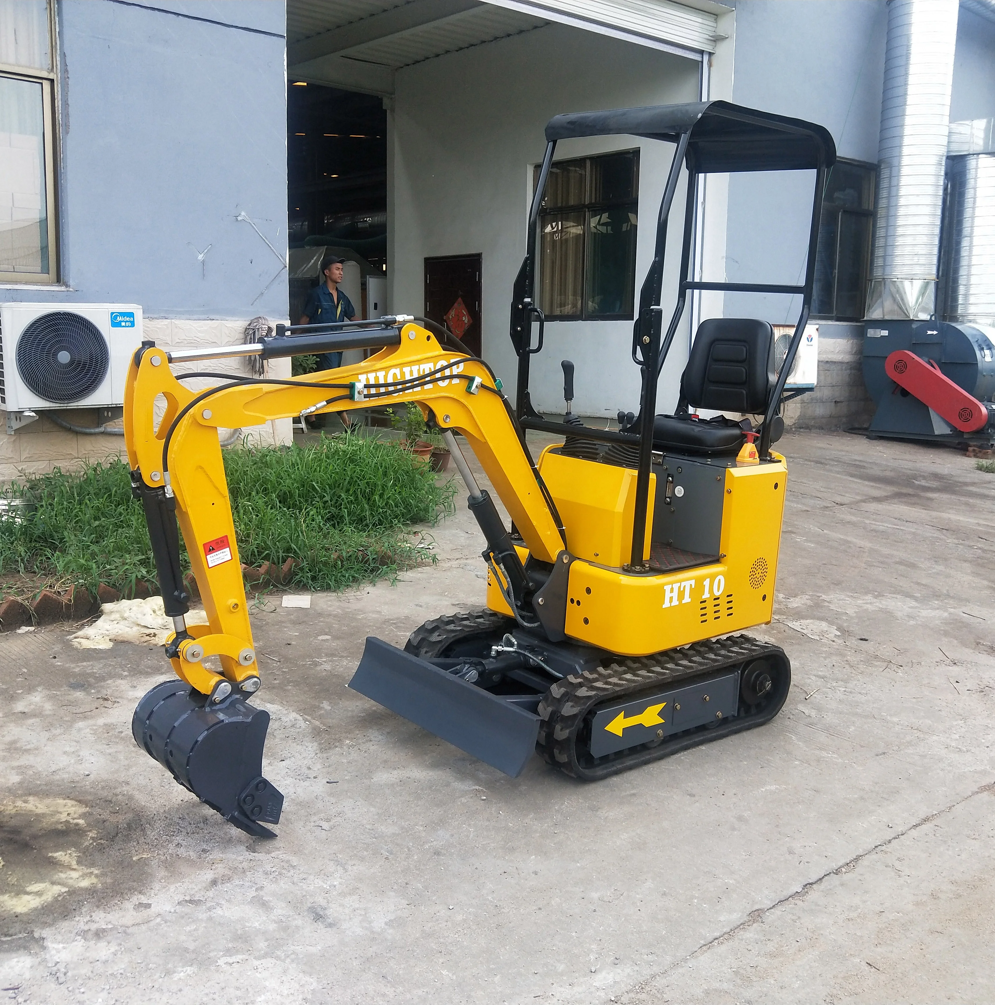 Мини экскаватор 1 тонна микро маленький Диггер с резиновой дорожкой для садовой