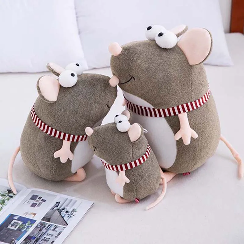 

Epacket shopify Cartoon Animal Big Eye Mouse Stuffed Doll Rat Plush Bedtime Story Toy Friend Kid Birthday Gift Christmas Present