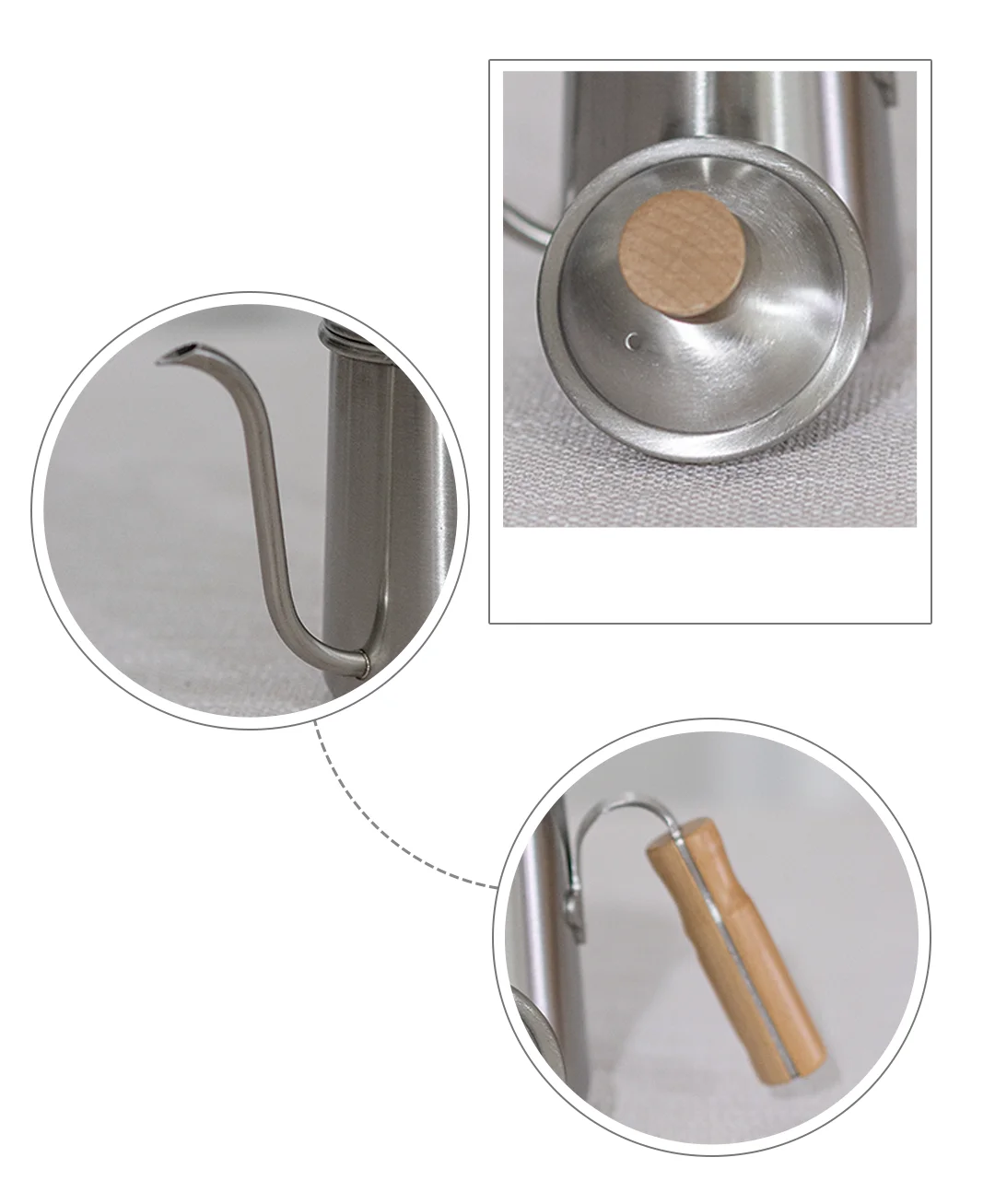 

Nordic Hand Brew Coffee Pot Hot Proof Handle Simple Kettle Handmade Coffee Machine Coffee Accessories Espresso Coffeeware EI50CP