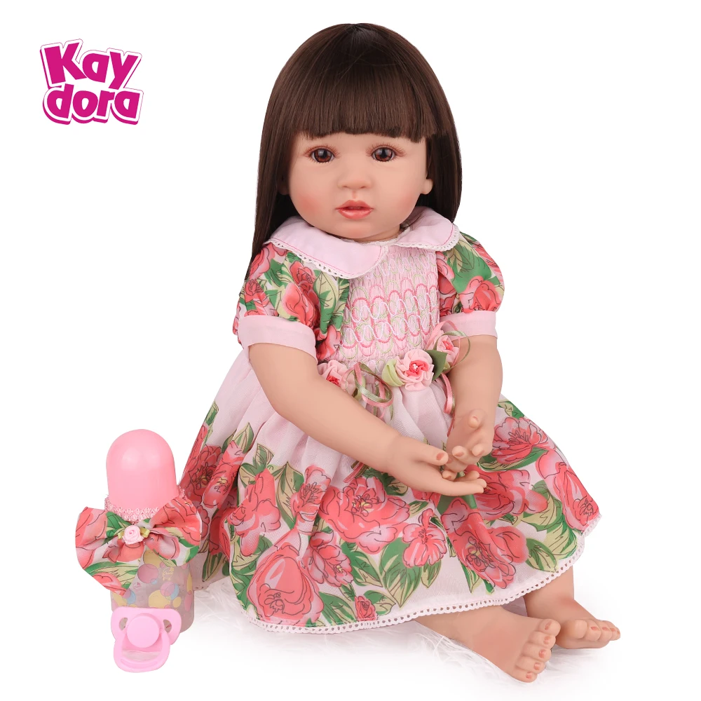 KAYDORA 24 дюйма 60 см силиконовые куклы Reborn Baby очаровательные Menina реалистичные живые