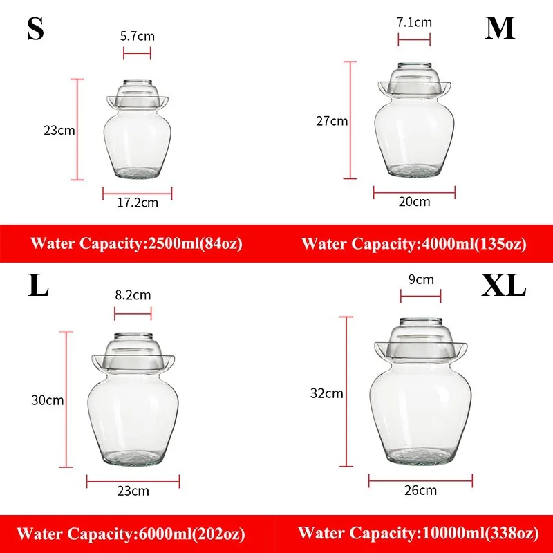 Прозрачная стеклянная банка для маринования Корейская бутылка пищевой