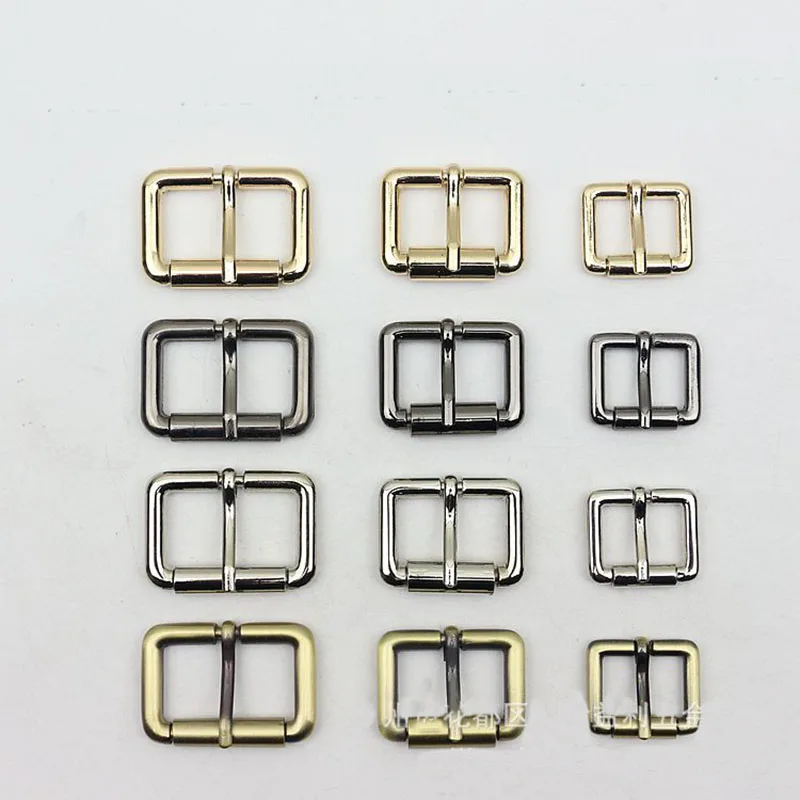 20pcs 20/25/32mm Square D Ring Pin Buckles DIY Leather Belt Strap Adjustable Roller Slider Buckle Hardware Supplies Accessory