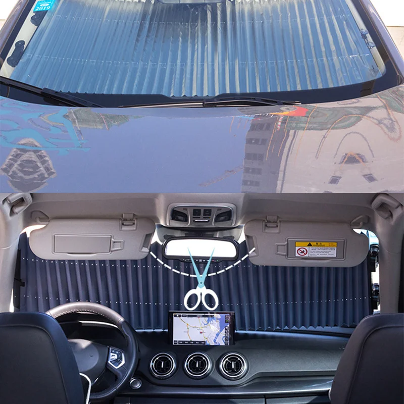 Автомобильная Солнцезащитная шторка выдвижной складной козырек от солнца щит