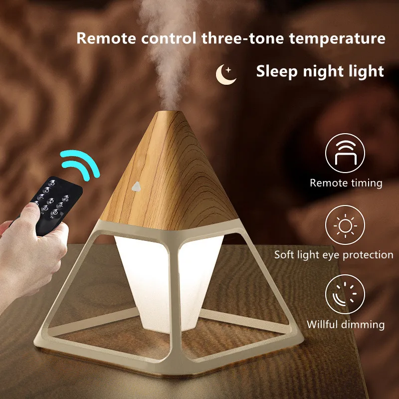 Volcano Vent Humidifier Lamp Household Mute Bedroom Office Air Humidification Disinfector Remote Control Dimming Ambient Lamp