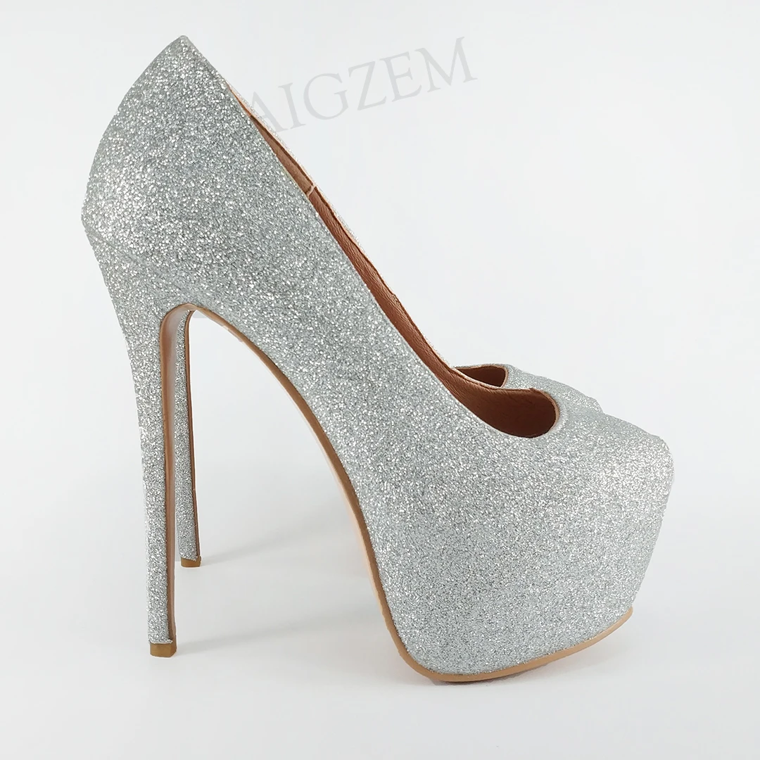 Туфли лодочки женские блестящие на высоком каблуке размеры 40 42 43 44 50 52|Женские