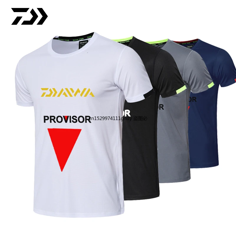 

Summer Daiwa Clothes for Fishing Tshirt Men Outdoor Sports Anti-sweat Breathable Quick Dry Golf Running Clothing Fishing T-shirt