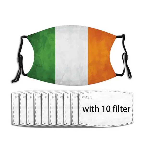

Маска для лица с флагом Ирландии маска для лица многоразовая моющаяся маска для защиты лица PM2.5