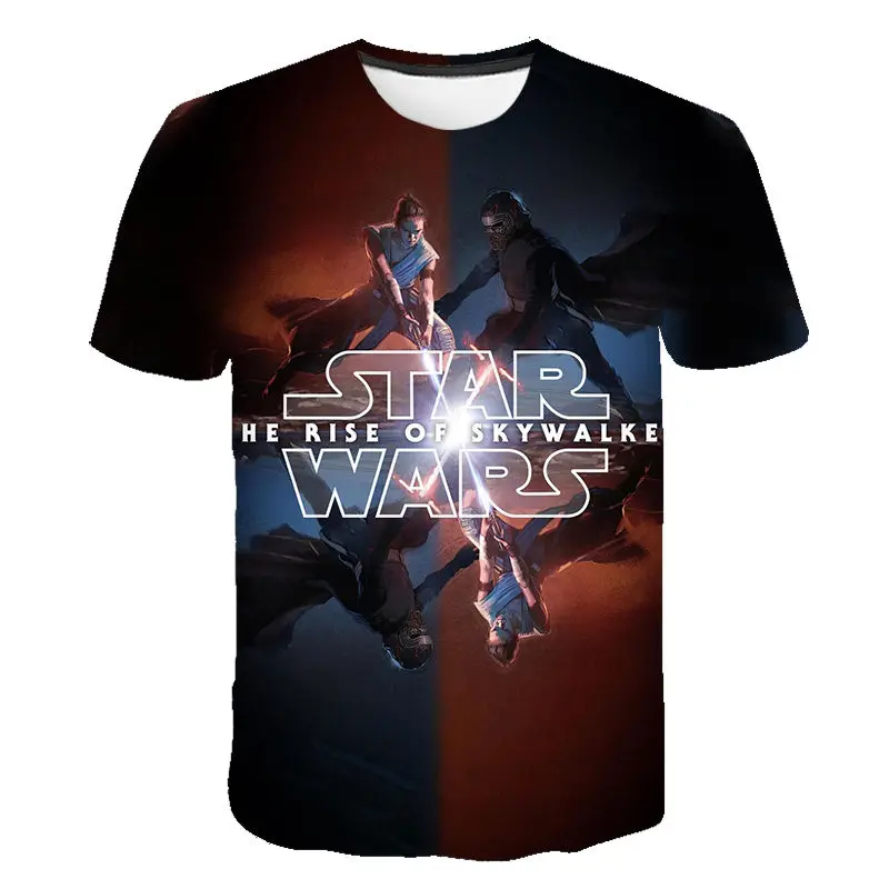 Модная футболка с 3D принтом Звездные войны рисунком летняя повседневная круглым