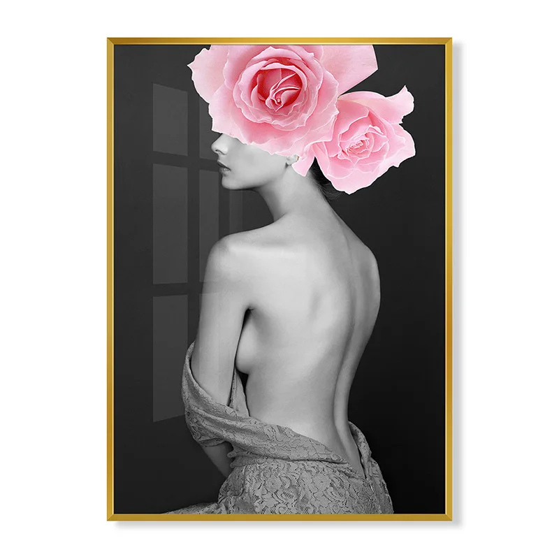 Современный портрет женщины в абстрактном стиле настенные принты рамке фигурка