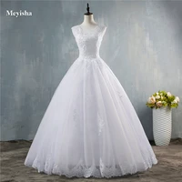 zj9128 2019 2020 o neck bridal dress dresses wedding bottom lace princess prom gown plus size 2 26w