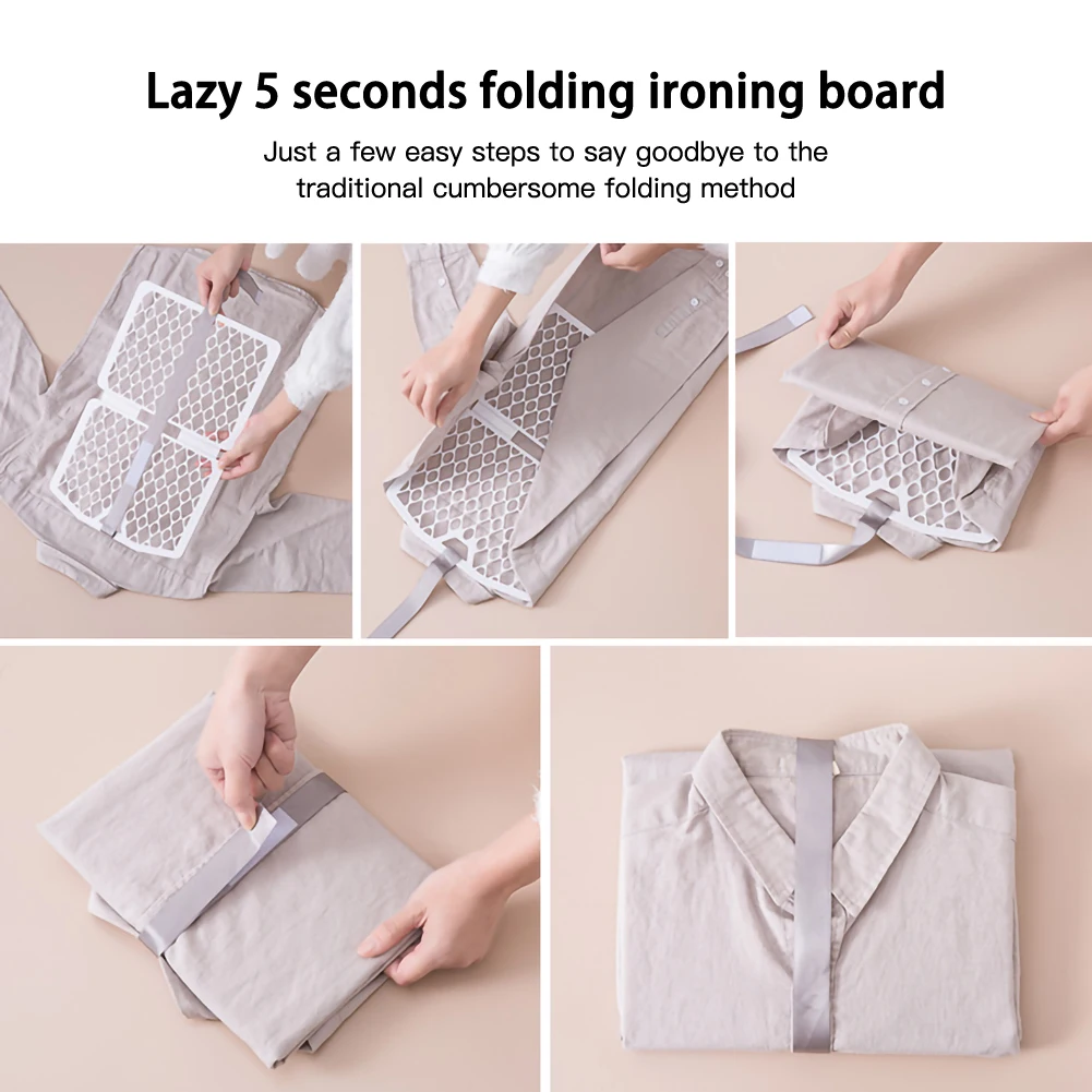

5pcs Lazy Folding Clothes Organizer Shirt Organizer T Shirt Folder Board Clothing Dividers Stackable Folding Board