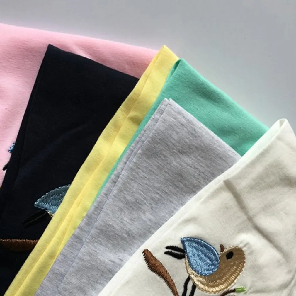 Розничная продажа 6 цветов брюки для девочек с вышитыми птицами леггинсы детские